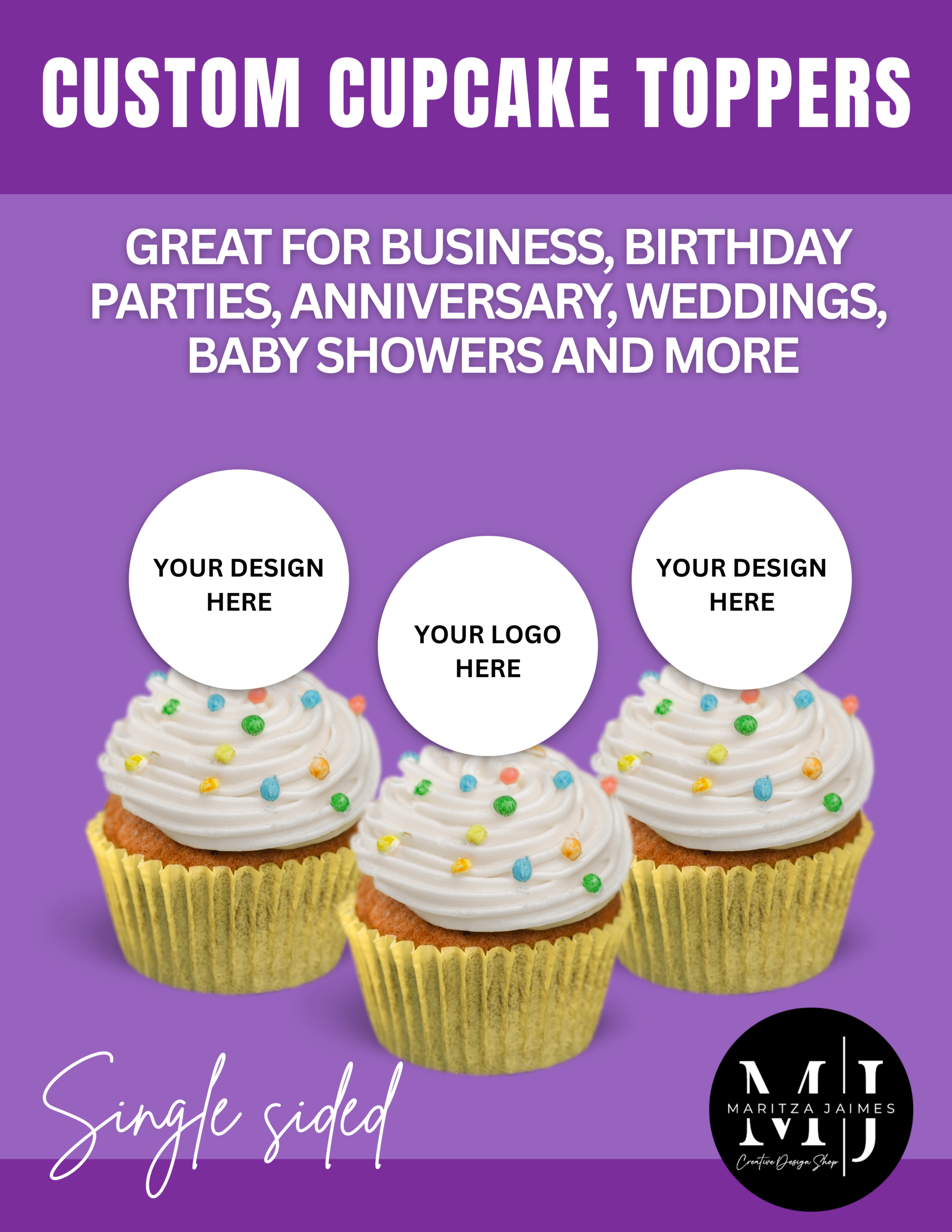 Custom Cupcake Toppers