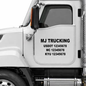 USDOT Number Decal - 4 lines of Lettering