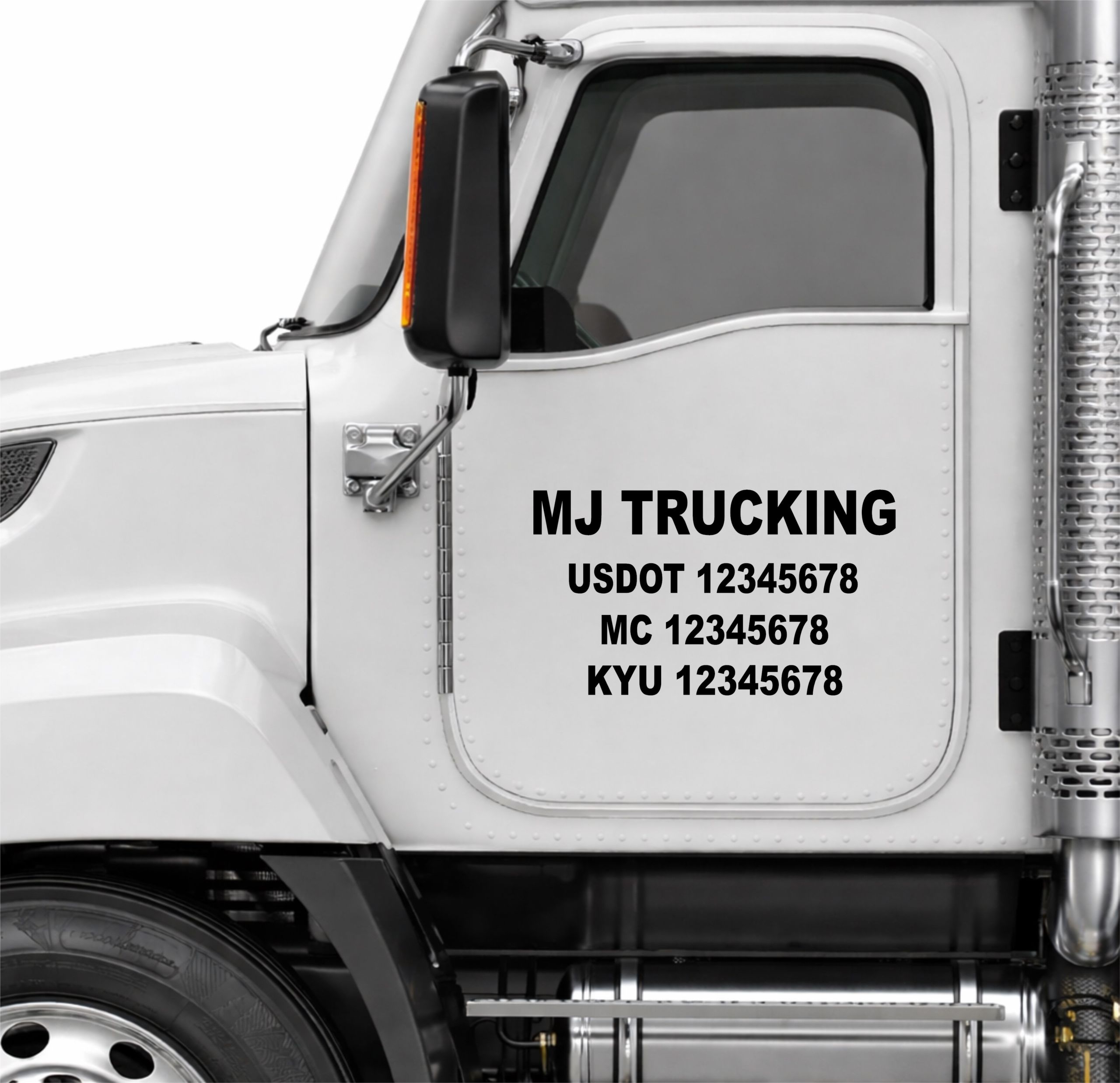 USDOT Number Decal - 4 lines of Lettering