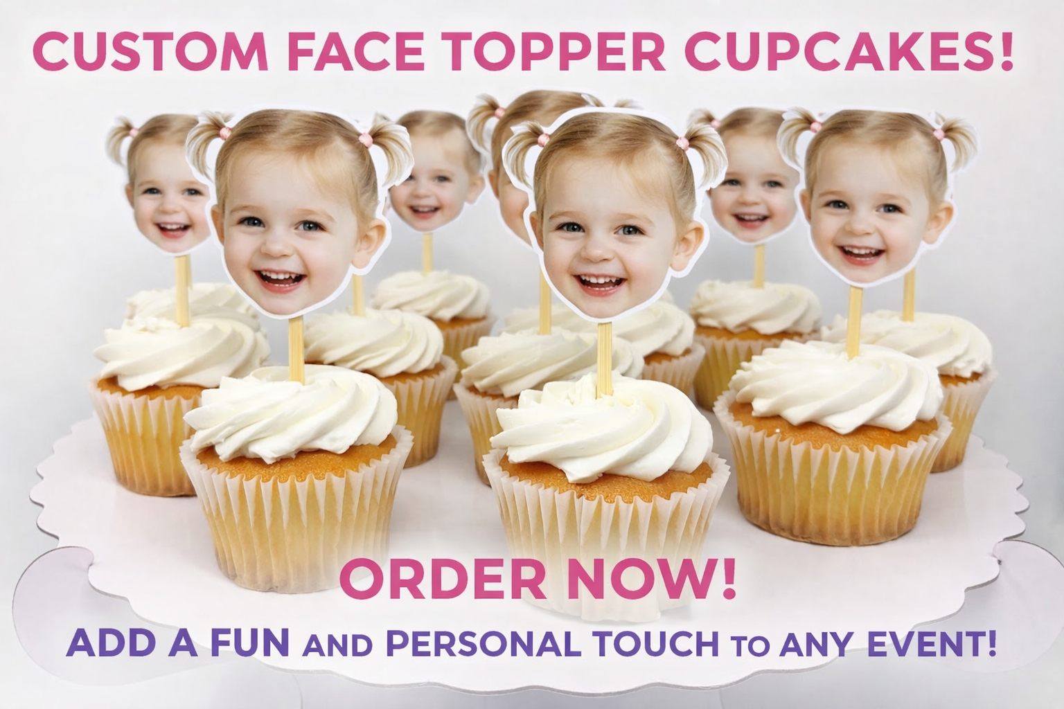 Custom Face Cupcake Toppers